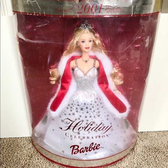 Mattel Holiday Celebration Barbie 2001 Special Edition Collectible Barbie - Picture 14 of 16
